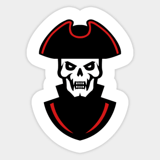 Captain Pirate Skull Face Logo Sticker